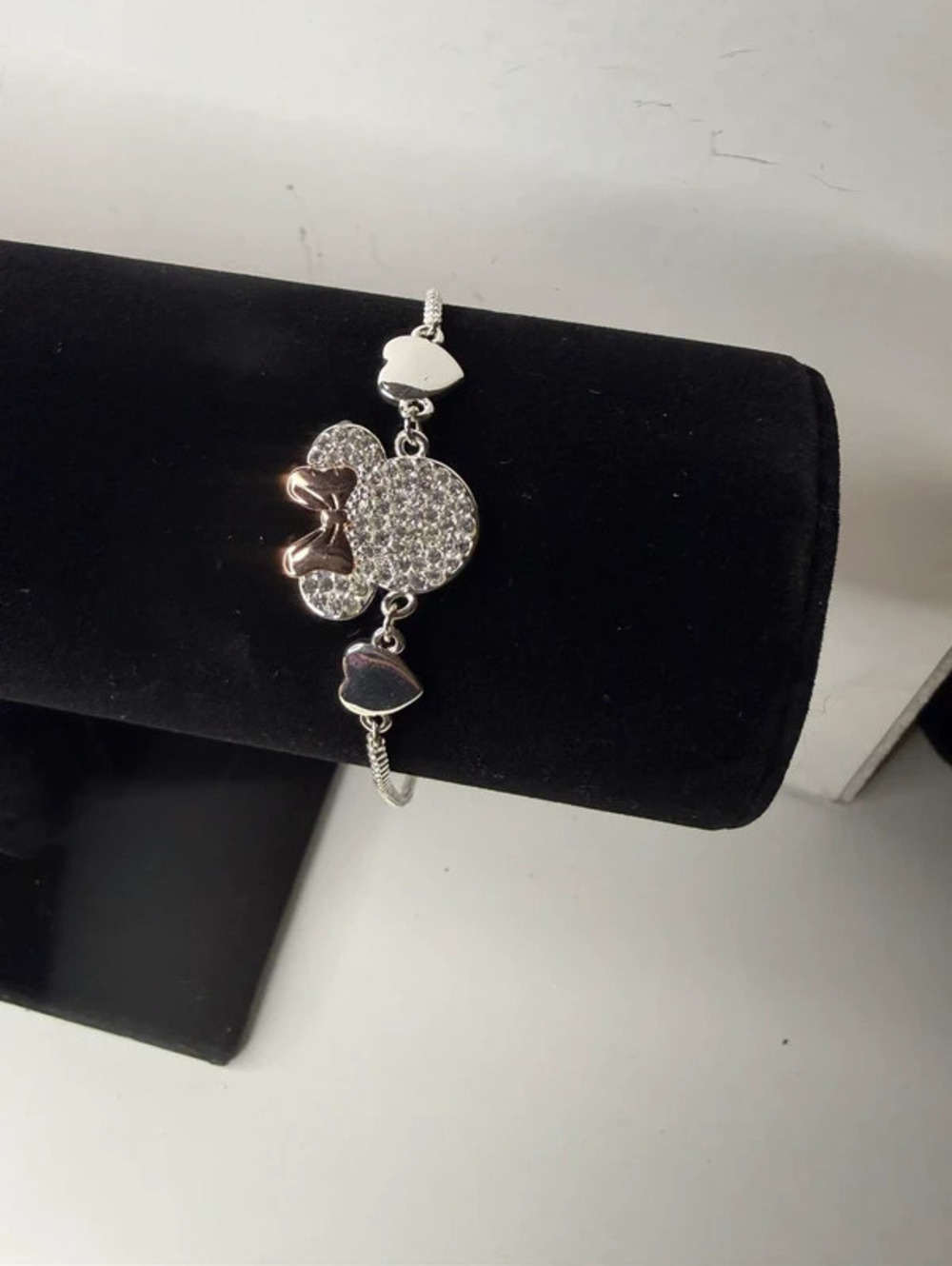Disney Minnie and Mickey Mouse Charm Necklace and Bracelet Set - Picture 4 of 4